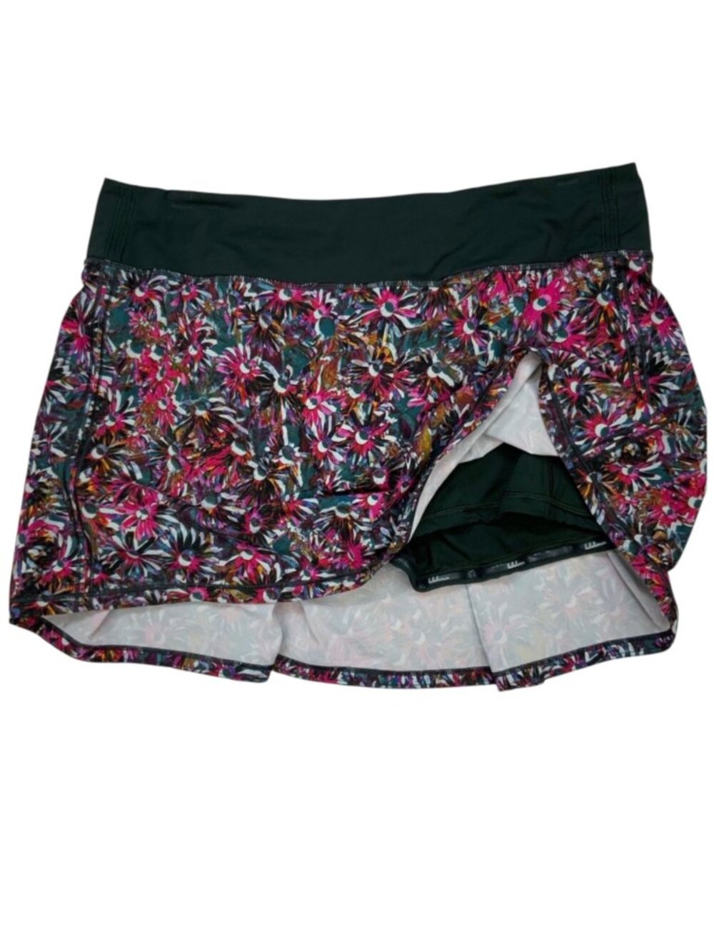Lululemon Pace Rival Mid-Rise Skirt Skort 10 Vivid Floral Tone Multi Tennis - Picture 14 of 14